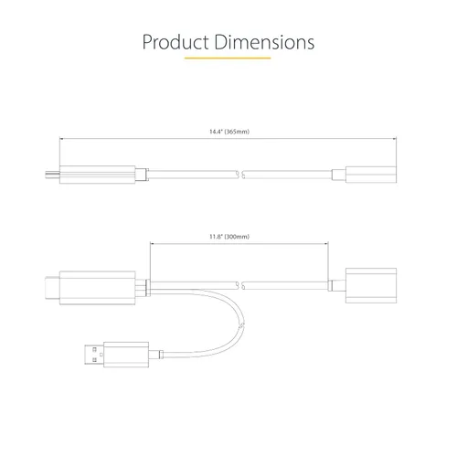 Vista 4 de StarTech - Cable HDMI 2.0 a DP 1.2 activo de 1 pie, 4K 60Hz, HDR, alimentado por USB