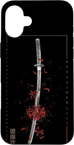 Vista 23 de Higanbana o Spider Lily con anime Samurai Sword - Carcasa estética para iPhone 17