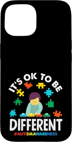 Vista 6 de Ok to Be Different Autism Awareness Puzzle Piece Ribbon Case para iPhone 17