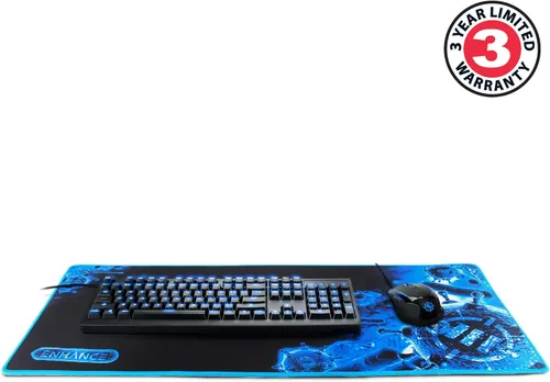 Vista 9 de ENHANCE Pathogen - Alfombrilla de mouse para juegos extra grande (31.5 x 13.75 pulgadas), alfombrilla de mouse extendida con costuras
