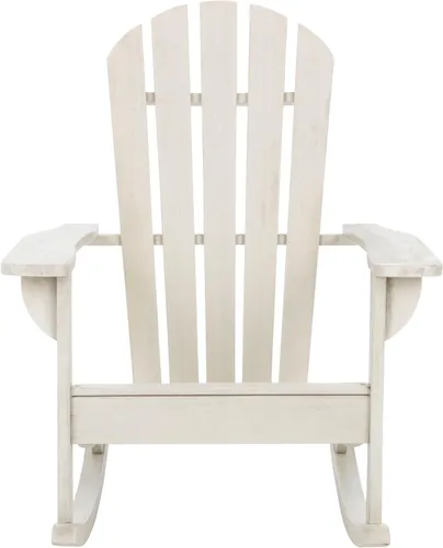 Vista 11 de SAFAVIEH Outdoor Collection Brizio - Mecedora Adirondack con listones negros