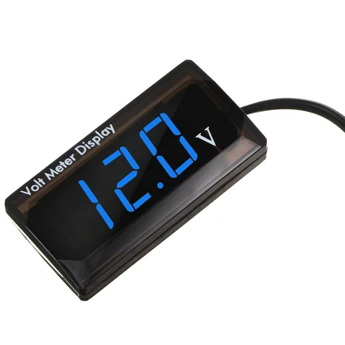 Vista 2 de 2 Piezas de Voltímetro Digital para Coche DC 4 a 28V, Medidor de Voltaje 12V, Medidor de Audio para Coche, Pantalla LED, Voltímetro de Voltaje