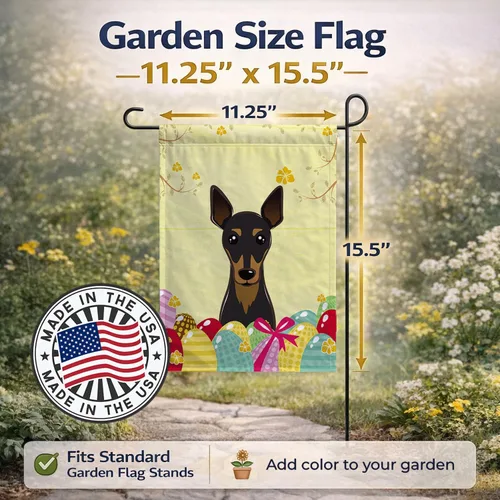 Vista 514 de Caroline's Treasures BB1923GF Bandera decorativa para jardín con diseño de Border Collie, para caza de huevos de Pascua, para jardín, jardín, patio