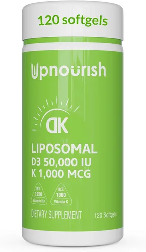 Vista 12 de UpNourish Vitamina K2 MK7 liposomal 180 mcg - 180 suplementos de vitamina K2 para mujeres y hombres - VIT K2 MK-7 con alta absorción