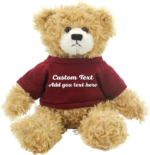 Vista 7 de Oso Brandon beige personalizado – Juguete de peluche personalizado de 12 pulgadas – Regalo perfecto de oso personalizado para graduación, San
