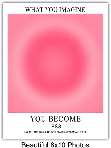 Vista 5 de Decoración de pared de afirmaciones positivas – Arte de pared inspirador – Arte Zen Yoga – Decoración estética de habitación preppy – Decoración