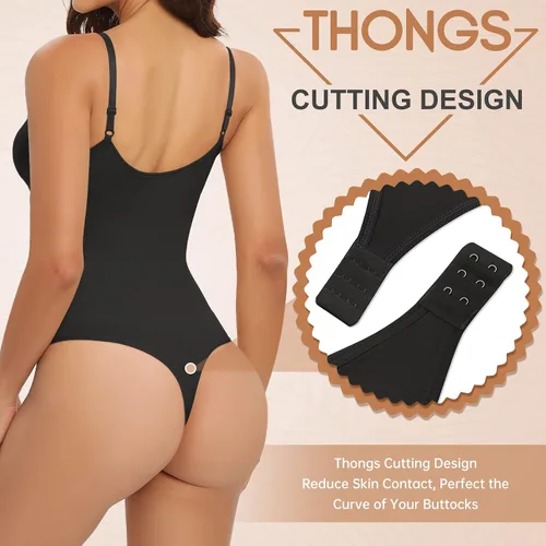 Vista 3 de UMIPUBO Womens Bodysuit Tommy Control Seamless Shapewear Slimming Thong Sculpting Body Shaper Tank Tops