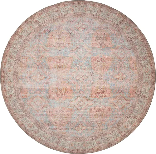 Vista 101 de GLN Rugs Traditional Collection - Alfombra de felpilla lavable a máquina, tradicional lavable, antideslizante, alfombra de felpilla de pelo corto