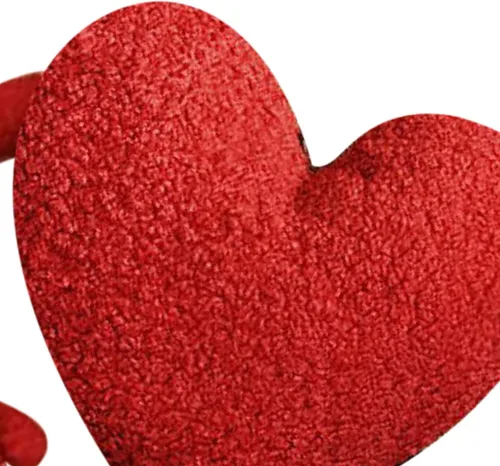 Vista 6 de Almohada de corazón rojo, cojín de brazos de dibujos animados con brazos largos para decoración de dormitorio, regalo de San Valentín