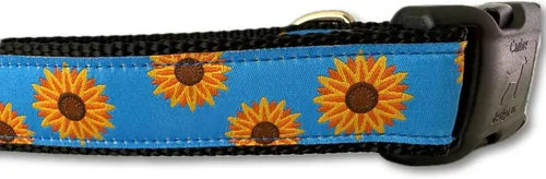 Vista 4 de Collar de perro de otoño, Caninedesign, otoño, 1 pulgada de ancho, ajustable, nailon, mediano y grande (zorro de 5/8 pulgadas, 9-13 pulgadas)