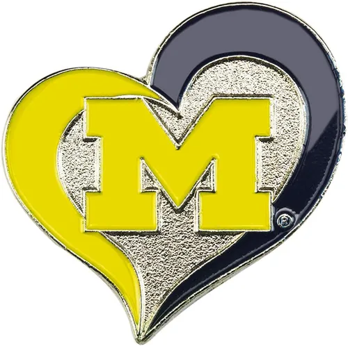 Vista 22 de aminco NCAA - Pin de corazón de remolino unisex