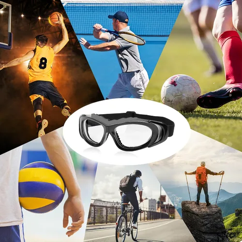 Vista 6 de SooGree Anteojos deportivos para hombres y mujeres, para baloncesto, fútbol, deportes, antiniebla, choque, colisión, gafas de uso