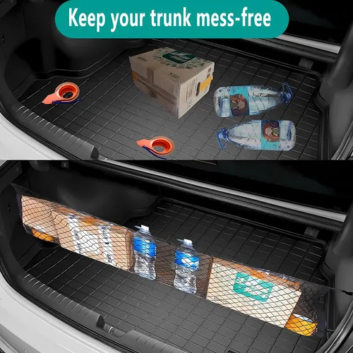 Vista 4 de Red de carga con gancho de poliéster negro para 2015-2025 Nissan Murano SUV Trunk
