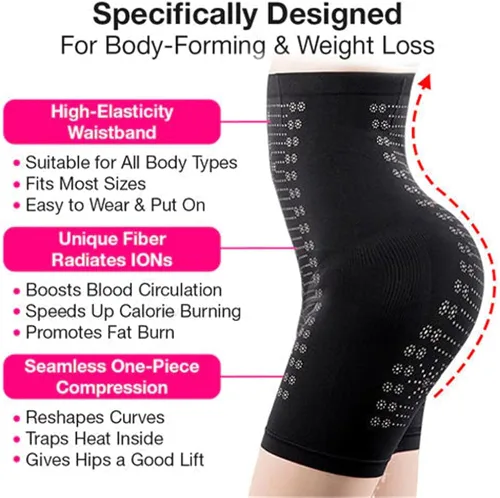 Vista 2 de VERENIX ANGELSLIM Body de iones de oxígeno negativo para quemar grasa, control de abdomen y desintoxicación, pantalones cortos de reparación