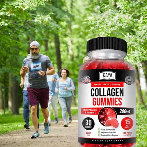 Vista 8 de Kaya Naturals Gomitas de colágeno para hombres y mujeres, suplemento Gomitas hechas en la naturaleza – 1000 mg de colágeno hidrolizado, vitamina