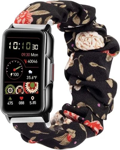 Vista 9 de Lamshaw Compatible con correas de reloj inteligente Mindrose, banda elástica de tela elástica para reloj para mujer, lindas correas de repuesto