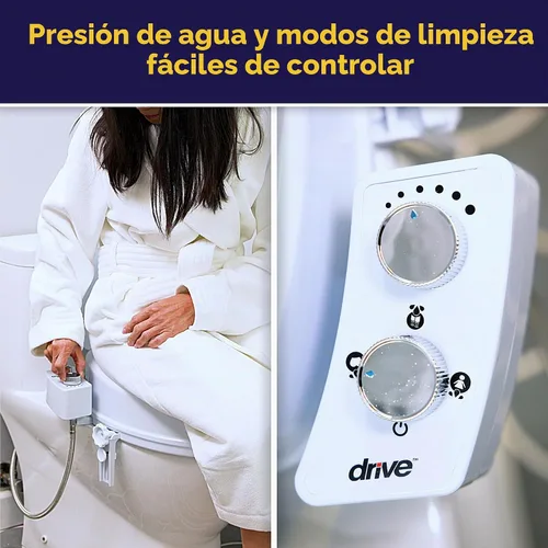 Vista 5 de Drive Medical PreserveTech Asiento de Inodoro Elevado con Bidet (Agua Ambiente) Elevación de Asiento de Inodoro, Asientos de Inodoro Elevados