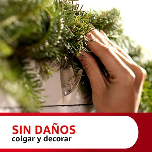Vista 7 de Gancho para colgar Command para ventana, tamaño mediano, transparente, para exterior Ganchos de pared colgantes sin daños con tiras adhesivas