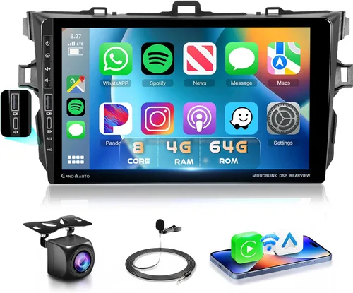 Vista 9 de Estéreo del coche 5G WiFi para Toyota Corolla 2009-2013 Radio con Carplay