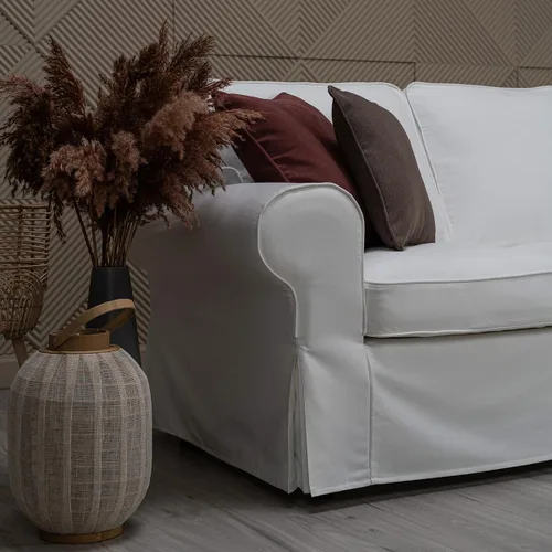 Vista 6 de TLYESD Ektorp - Funda de sofá de 3 asientos de repuesto para funda de sofá IKEA Ektorp, funda de sofá Ektorp, solo funda Ektorp (blanco frío)