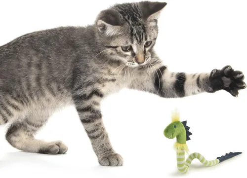 Vista 4 de SmartyKat Bendy Buddy - Juguete flexible para gatos con hierba gatera, color verde, talla única