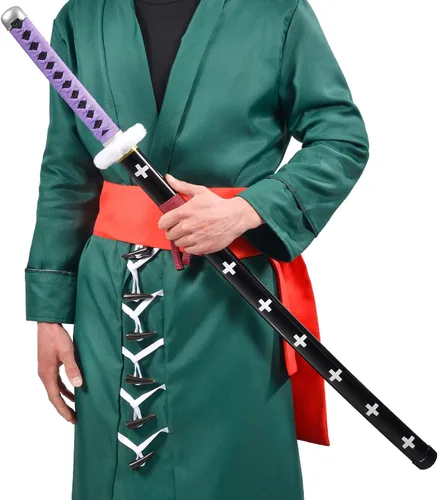 Vista 3 de Anime Sword 41 inch,Zorowado ichimonjiAnime Original Texture,for Role-Playing and Collection, with One Display Stand