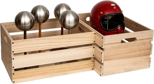 Vista 8 de Cajas de madera de gran tamaño de 20" de largo para almacenamiento, cajas de leche de madera de color tronco de granja, adecuadas para bricolaje