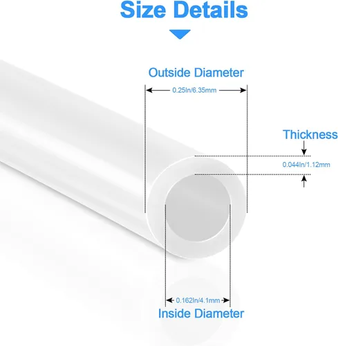 Vista 3 de Tubería de agua RO de 20 pies y 1/4 de pulgada de diámetro exterior, tubo certificado NSF para sistema de filtro purificador de agua RO