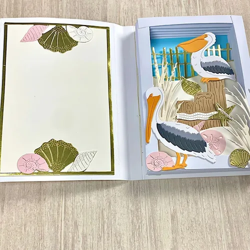 Vista 3 de Seagull Bird - Troqueles de metal para hacer tarjetas, plantillas de corte para álbumes de recortes, álbum de fotos, papel decorativo, manualidades