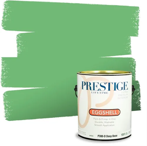 Vista 163 de PRESTIGE Pintura exterior e imprimación en uno, aloe, plano, 1 galón