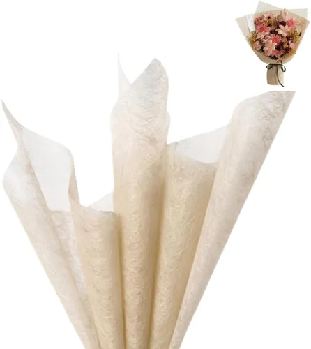 Vista 12 de BBJ WRAPS Papel de flores de algodón coreano, no tejido, impermeable, para ramo floral, papel de seda para suministros de floristería, 22.8 x 22.8