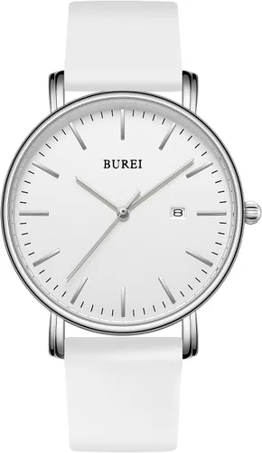 Vista 10 de BUREI Relojes de pulsera para hombre, relojes minimalistas de moda, analógicos de cuarzo, impermeables para hombres