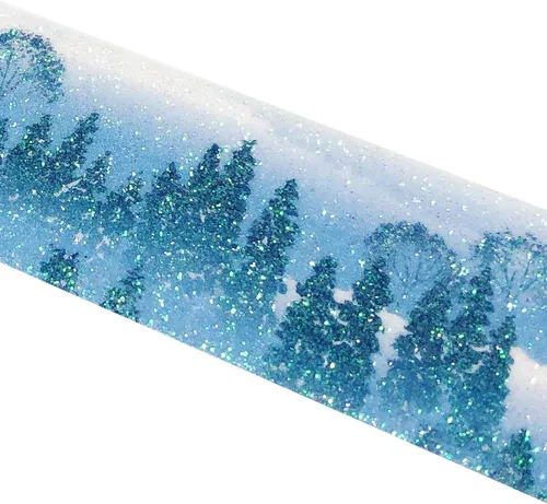 Vista 3 de allydrew Cinta adhesiva Washi con purpurina, 1.181 in x 3 M, bosque de pinos