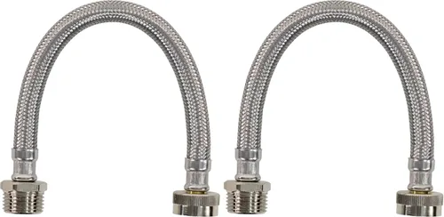 Vista 7 de Accesorios para electrodomésticos certificados WI12SSFM Manguera de entrada de agua, 1 pie, acero inoxidable trenzado de alta calidad