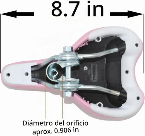 Vista 6 de Sillín de bicicleta para niños con diseño de conejo, asiento de bicicleta acolchado de espuma para bicicletas de 12 a 20 pulgadas, se adapta a