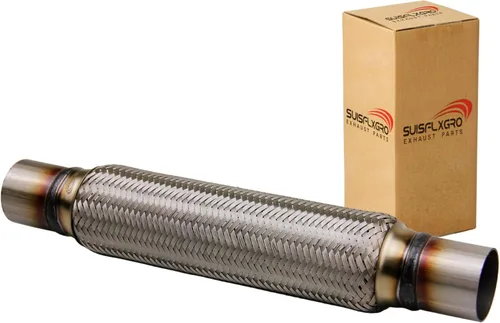 Vista 19 de Tubo Flexible de Escape SUISFLXGRO Universal Tipo 100% Acero Inoxidable Para Carga Pesada y Autos (1 PC, 2X8X12)