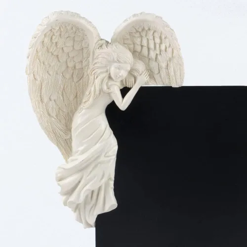 Vista 3 de SIQITECHNO Marco de puerta, adornos de estatuas de ángel, escultura envejecida, esquina izquierda o derecha, manualidades de pared, adorno vintage