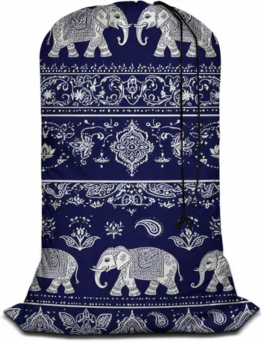 Vista 9 de Swono Bolsa grande de ropa sucia de alpaca para cesta de lavandería, diseño de llamas de dibujos animados, animales lindos, lavable a máquina