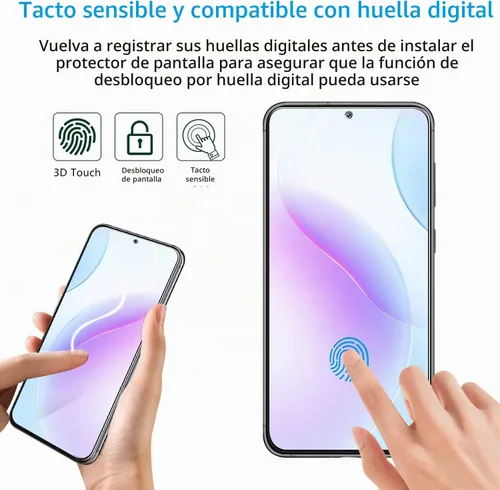 Vista 6 de Slanku Paquete de 3 protectores de pantalla para Samsung Galaxy S23 Plus Transparente