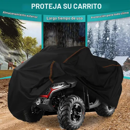 Vista 5 de QYMOTO Cubierta para ATV, Cubierta grande para ATV XL 2-UP, Universal para 4 ruedas Quad Durable Impermeable al Aire Libre Protección Completa