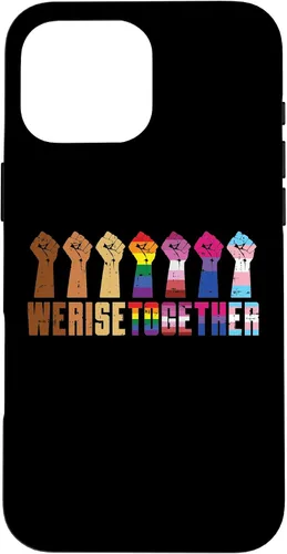 Vista 19 de We Rise Together Black LGBT Raised Fist Pride Equality Gift Case for iPhone 17
