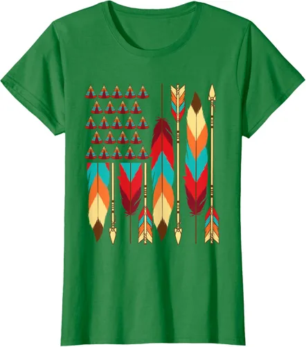 Vista 42 de Native American Bandera - Camiseta de veteranos indígenas del Mes del Orgullo, Negro, S