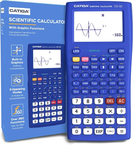 Vista 9 de Calculadora científica CATIGA con funciones gráficas, múltiples modos con interfaz intuitiva, perfecta para principiantes y cursos avanzados