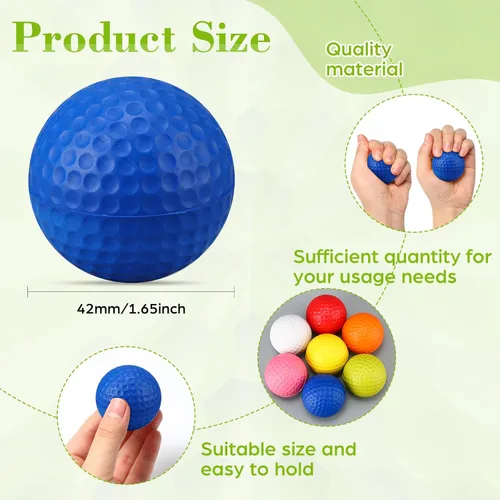 Vista 2 de 30 bolas de espuma para práctica de golf, bolas de espuma suave para práctica de golf, sensación realista y entrenamiento deportivo de vuelo