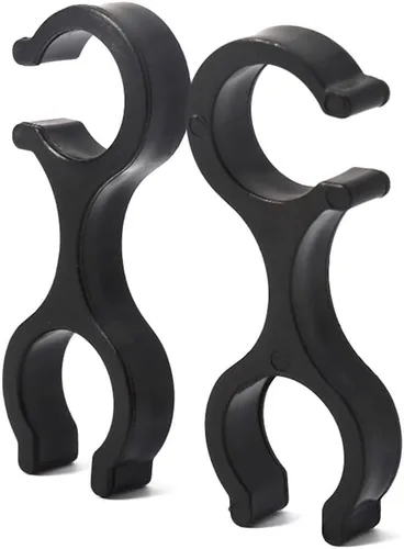 Vista 4 de Clips de senderismo, 2 piezas de abrazaderas de trekking de goma en forma de 8 varillas dobles conector de hebilla para senderismo al aire libre