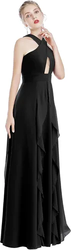 Vista 2 de Vestido largo transformador para mujer vestido de graduación convertible con tirantes delgados para boda cóctel vestido largo