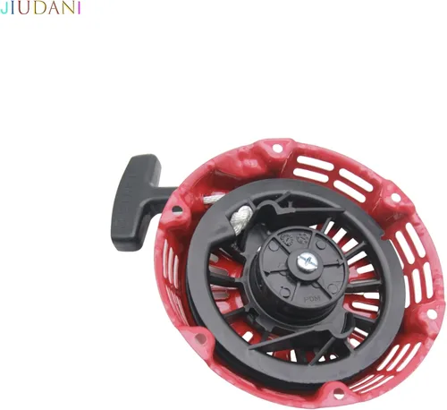 Vista 3 de Conjunto de arranque de tracción rojo GX160 con cuerda de arranque de retroceso compatible con Honda GX200 y GX120 - Kit de cable de repuesto