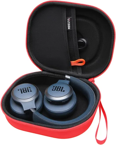 Vista 2 de LTGEM Estuche rígido para auriculares JBL - Marrón/ Rojo+Negro