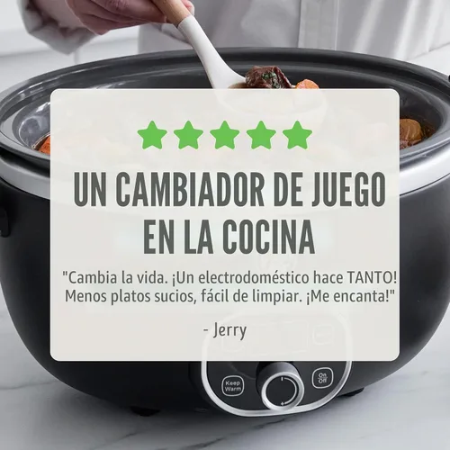 Vista 11 de GreenLife Olla de cocción lenta de 6QT, olla de cerámica antiadherente no tóxica sin PFAS, recipiente interior extraíble, programable, apta