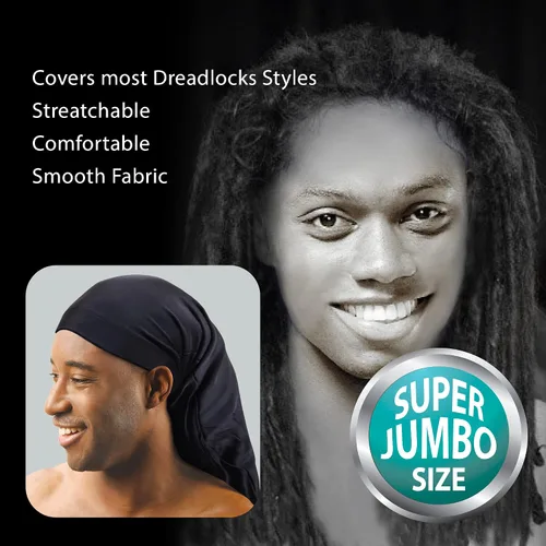 Vista 5 de Negro Spandex Dreadloc